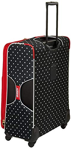 American Tourister Disney Softside Luggage with Spinner Wheels, Minnie Mouse Red Bow, Checked-Large 28-Inch