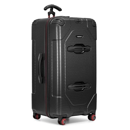 Traveler's Choice Maxporter II Polycarbonate Hardside Trunk with Spinner Wheels, Black, 31-Inch Large Trunk