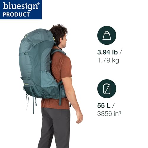 Osprey Farpoint Trek 55L Men's Travel Backpack - Hybrid Backpacking & Travel Bag with Internal Organization, Black