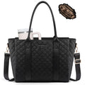LOVEVOOK Teacher Tote Bag for Women, Quilted Work Tote Nurse Laptop Bag, Large Computer Shoulder Bags with Zipper for Travel