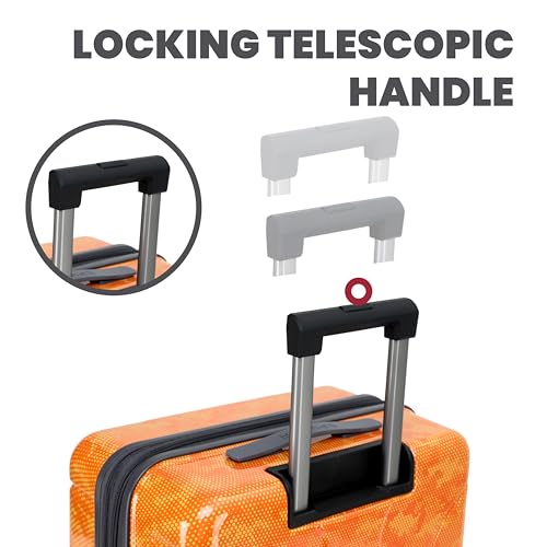 Spyder Matrix 20 Inch Carry On Expandable Hardside Upright Suitcase with 360° Spinner Wheels, TSA Approved Lock, Orange