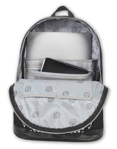 Harley-Davidson Women's Classic Studded Backpack, 3D Embroidered Logo - Black