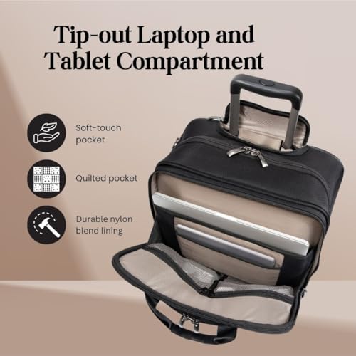 Ricardo Beverly Hills Flight Essentials Softside Wheel-A-Board Bag, Rolling Laptop Carry-On Luggage, Durable Ballistic Nylon Fabric, Water and Stain Resistant, Men and Women, 16.5-Inches Wide