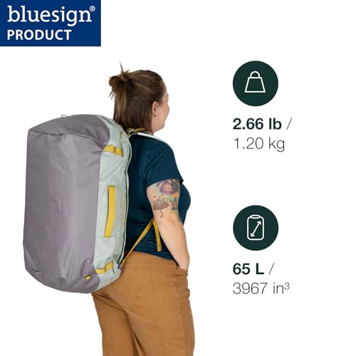 Osprey Transporter 65L Lightweight Travel Duffel Bag - Water Resistant Durable Gear Bag for Men and Women, Pine Leaf