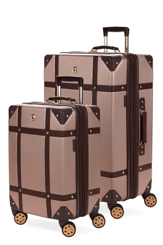 SwissGear 7739 Hardside Luggage Trunk with Spinner Wheels, Blush, 2-Piece Set (19/26)