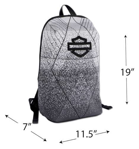 Harley-Davidson Bar & Shield Logo Fly-Weave Lightweight Backpack, Gray/Black