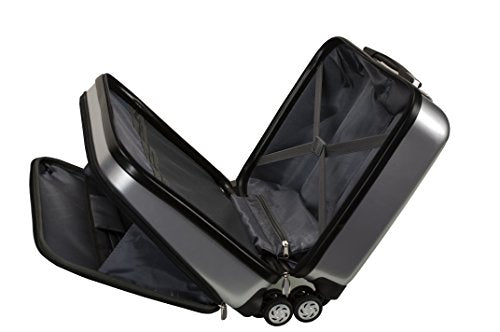Rockland Revolution Hardside Rolling Computer Case, Carry-On, Silver