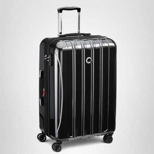 DELSEY PARIS Helium Aero Hardside Expandable Luggage with Spinner Wheels, Black, Carry-On Plus 21 Inch