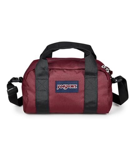 JanSport Weekender Mini Duffel - Travel or Gym Bag, Durable Weekender with Side Grab Handles - Cherry Lacquer