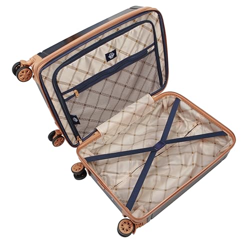Dockers Hooper Hardside Expandable 8-Wheel Spinner Travel Carry On Luggage, 20-Inch, Ponderosa Pine