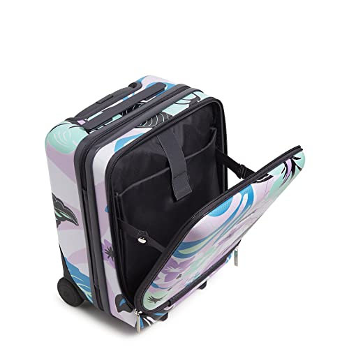 Vera Bradley Women's Hardside Underseat Rolling Suitcase Luggage, Island Floral Purple, One Size