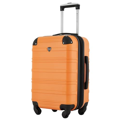 Travelers Club Phoenix Luggage, Sun Orange, 22-Inch Carry-On