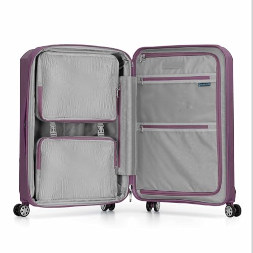 Traveler's Choice Pagosa Hardshell Expandable Luggage with Spinner Wheels, Mauve, 3-Piece Set (22/27/30)