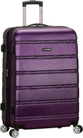 Rockland Melbourne Hardside Expandable Spinner Wheel Luggage, Medium 24", Purple