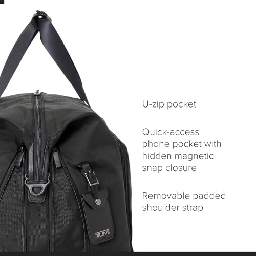 Tumi Unisex Double Expansion Duffel, Black, One Size