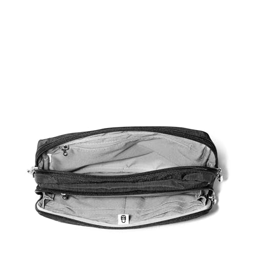 Baggallini Securtex Anti-theft Belt Bag 8.8"x5.5" Crossbody Fanny Pack for Women RFID Wallet Locking Zipper Travel Purse