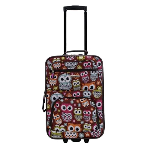 Rockland Fashion Softside Upright Luggage Set, Expandable, Owl, 2-Piece (14/19)