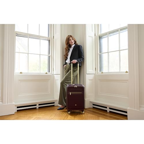 Samsonite Mobile Solutions 2 Carry-On Luggage, Expandable Spinner Suitcase with Laptop Compartment, TSA Lock, Lightweight Travel Bag with Dual Spinner Wheels & WetPak Storage, Merlot