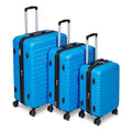 Amazon Basics 3-Piece Hardside Expandable Travel Luggage Set (21", 26", 30"), Scratch-Resistant Suitcases with Multi-directional Wheels, Carry-on and Checked Bags, Light Blue