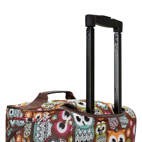 Rockland 22" Polyester Rolling Duffel Bag, Owl
