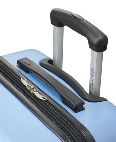 Calvin Klein Women's Hard Side Upright Luggage Spinner Light Weight Suitcase, Forever Blue, Medium