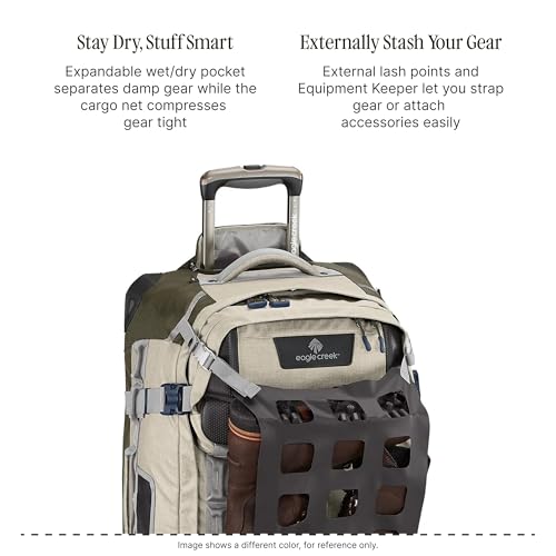 Eagle Creek Expanse ORV 2-Wheel 36" Trunk Wheeled Duffel Bag for Travel & Adventure Durable, Weather-Resistant Fabric Heavy-Duty Handles Wet & Dry Compartment Black