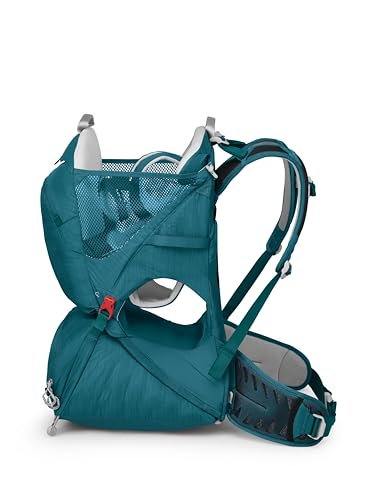 Osprey Poco SLT Lightweight Child Carrier Backpack – Slimmed-Down Hiking Carrier for Toddlers with Safety Harness, Sunshade, and Ventilated Backpanel – Lightweight Travel-Friendly Option, Deep Peyto
