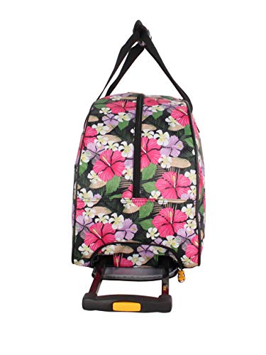 Lucas Designer Carry On Luggage Collection - Lightweight Pattern 22 Inch Duffel Bag- Weekender Overnight Business Travel Suitcase with 2- Rolling Spinner Wheels (Tropic)
