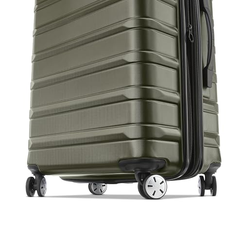 Samsonite Omni 2 Hardside 2 Piece Set - Includes Global Carry-On & Large Checked Suitcases - 360° Dual Spinner Wheels - Integrated TSA Lock & Expansion - Amazon Exclusive - Vita Olive