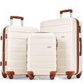 3 Luggage Sets, Durable Lightweight Hardshell Spinner Wheels with Combination Lock