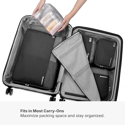 Traveler's Choice Cloverland Packing Cubes 5 Piece Set, Black