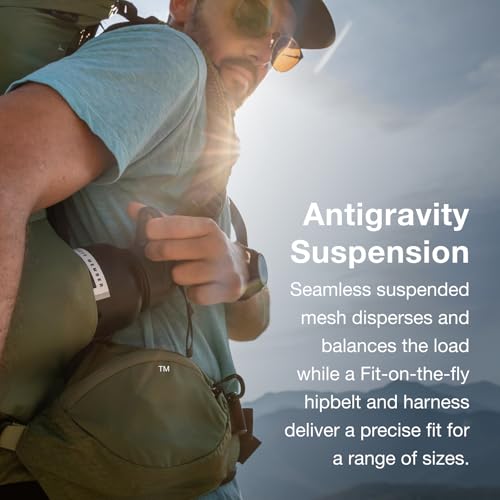 Osprey Atmos AG 65L Men's Backpacking Backpack, Black, L/XL
