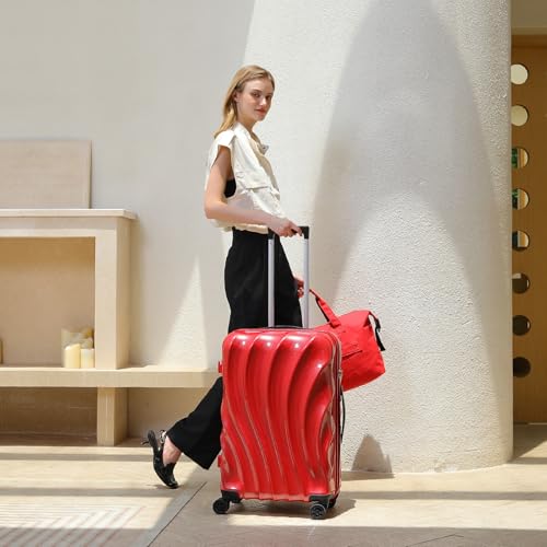 Cosbarn Carry On Luggage 22x14x9 Airline Approved,ABS+PC Hardside Luggage with Spinner Wheels,20 Inch Carry-on Luggage with Phone Holder