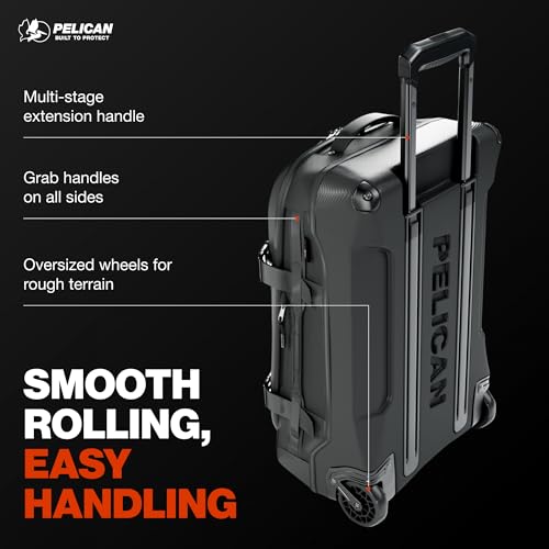 Pelican Aegis Luggage - Carry On Duffel Bag with Wheels - 22 Inch Carry On Bag - Airline Approved (Black)