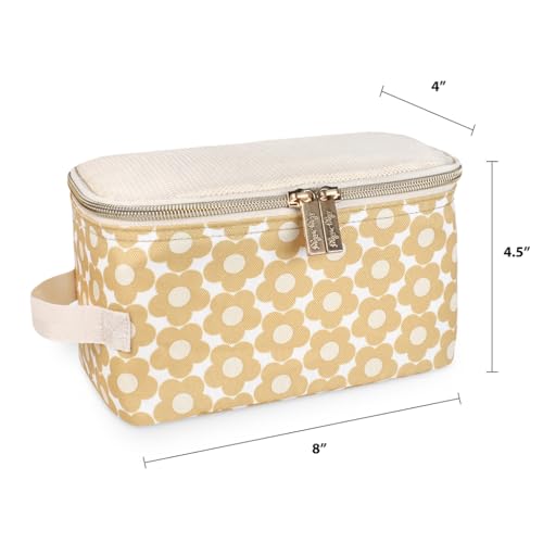 Itzy Ritzy Packing Cubes for Travel – Set of 3 Packing Cubes or Travel Organizers – Each Cube Features a Mesh Top, Double Zippers and a Fabric Handle (Milk & Honey)