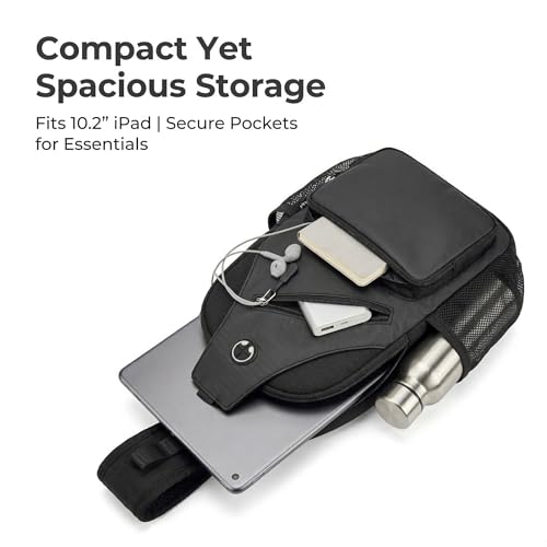 Javolto Sling Bag for Men Crossbody Backpack, Small Sling Backpack Mens Shoulder Bag, Casual Daypack Hiking Bag for Travel