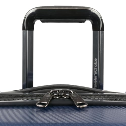 Traveler's Choice Granville II Polycarbonate Expandable Spinner Luggage, Navy, 2 Piece Set (21/29)