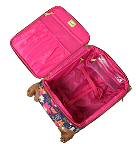 Lily Bloom Luggage 24" Expandable Design Pattern Suitcase With Spinner Wheels For Woman (24in, Elephant Rain)