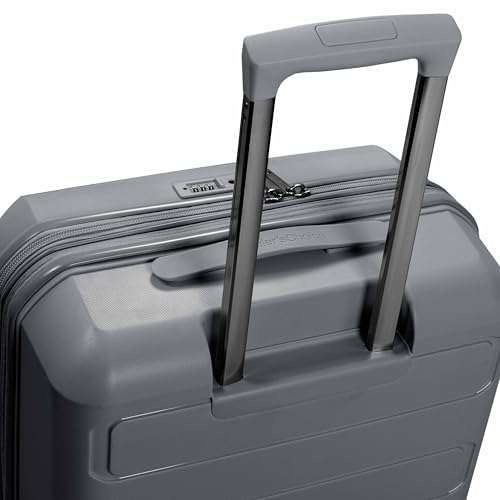 Traveler's Choice Pagosa Hardshell Expandable Luggage with Spinner Wheels, Gray, 22-Inch Carry-on