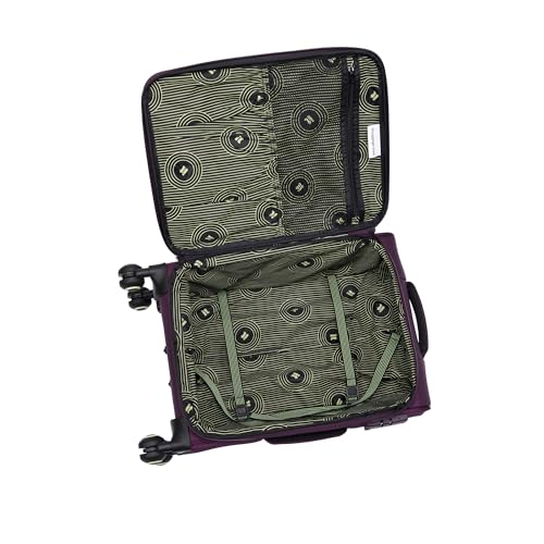 It Luggage Circulator 22" Softside Carry-On 8 Wheel Expandable Spinner, Italian Plum