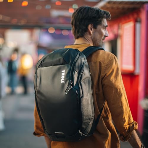 Thule Chasm 26L Backpack - Fits 16" Laptop, Weather-Resistant Materials, Small Item Organization, Side Zipper Computer Access