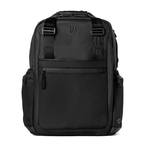 Travelpro Altitude Medium Expandable Travel Laptop Backpack 25-30L, 16 Inch Laptop, Water Resistant, Work, Business, Men and Women, Jet Black