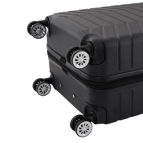 Wrangler Tahoe 3 Piece Spinner Luggage Set, Black