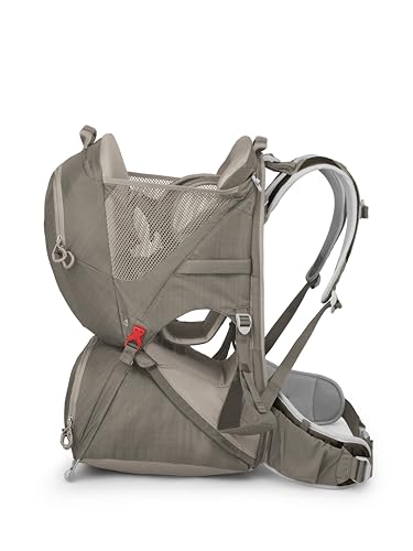 Osprey Poco LT Lightweight Child Carrier Backpack - Compact, Travel-Ready with Sunshade and Adjustable Fit - Lightweight, Comfortable Hiking for Toddlers, Tan Concrete