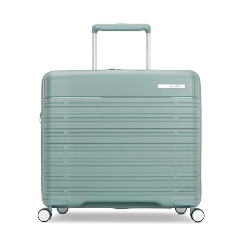 Samsonite Elevation Plus - Medium Hardside Luggage - Scratch Resistant Polypropylene Shell, RightHeight™ Adjustable Handle, Integrated AirTag Holder, TSA Lock, WetPak™ Compartment - Cypress Green
