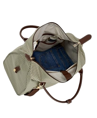 London Fog Cambridge 20" Weekender Duffel Bag, Olive Houndstooth