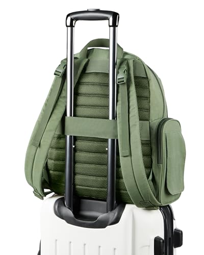 Skip Hop Diaper Bag Backpack with Portable Changing Pad, 9 Total Pockets, Easy-Access Wipes Pocket, Zippered Side Pocket, Luggage Sleeve & Stroller Straps, Fits a 15” Laptop, Luna, Sage