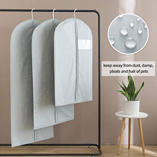 Dress Bags for Gowns Long, 65'' Long Dress Clear Garment Bag(Set of 2, 23.3'' X 65'')