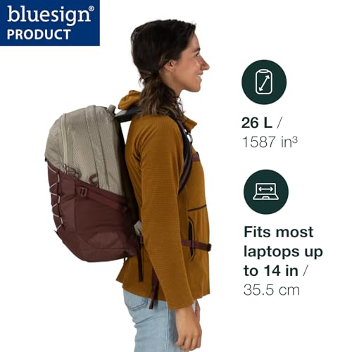 Osprey Quasar 26L Commuter Backpack, Cascade Blue/Coal Grey Heather