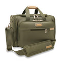 Briggs & Riley Underseat Duffle Bag - Personal Item Travel Bag for Women & Men, Carry On, Fits Under Airplane Seat, Weekender & Overnight Luggage, Lightweight - Baseline Collection, Olive